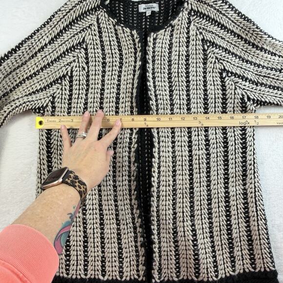 Maison Pholya M Medium Cardigan Sweater Alpaca Wool Blend Open Front Italian - Picture 7 of 10